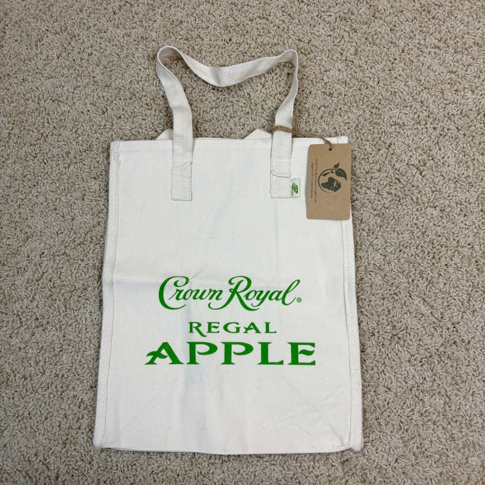 Crown Royal Regal Apple Canvas Tote NEW Bag Green Logo‎
